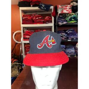 Atlanta Braves 59Fifty Hat Cool Base MLB On Field Cap Blue Fitted Headwear 7 1/2